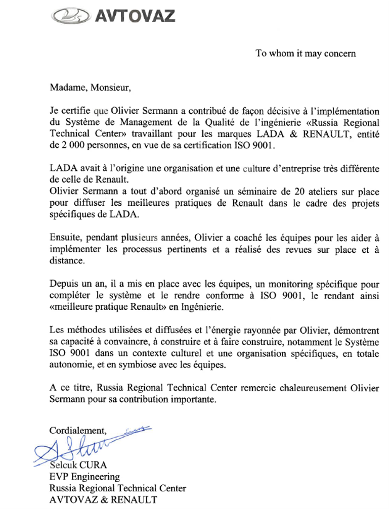 pilote de Systeme de Management